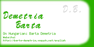 demetria barta business card